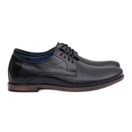 Zapatos James Nikopol Black Leather para hombre negro
