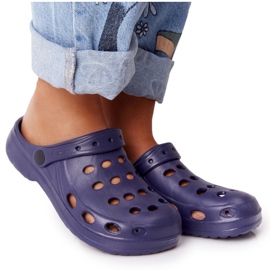 Flameshoes Pantuflas de mujer de espuma Eva azul marino