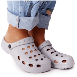 Flameshoes Pantuflas Eva de espuma gris para mujer