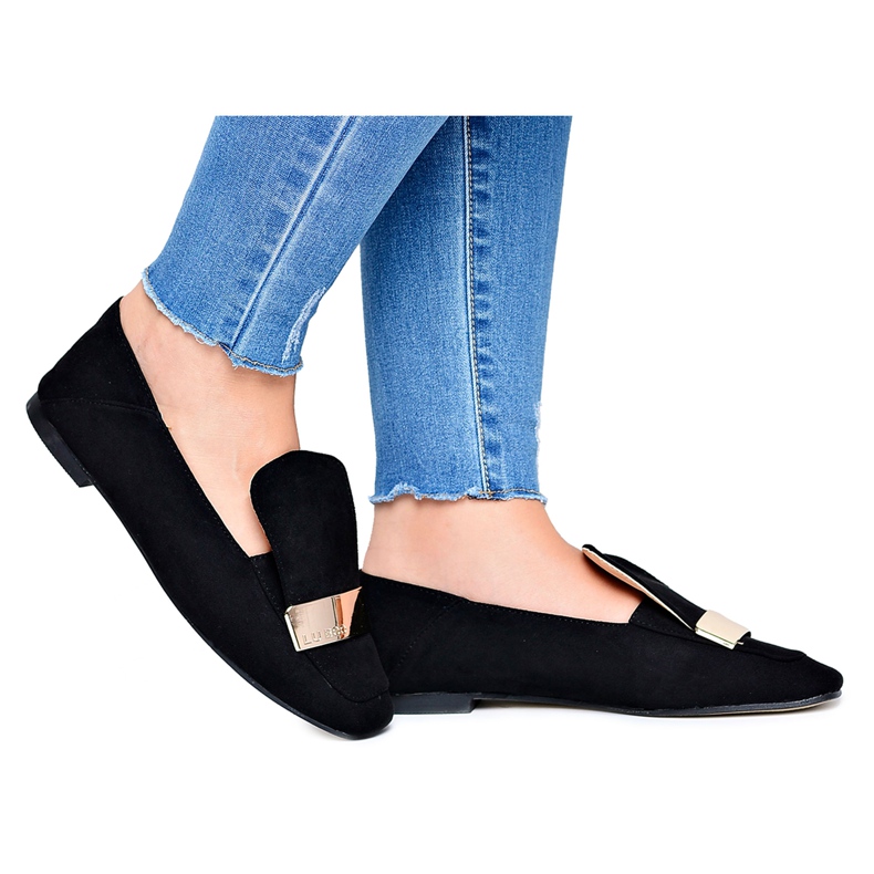 Mocasines para mujer Gold Badge Black Lordsy Lu Boo Harlem negro
