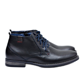 Botas de hombre Zapatos de cuero negro Nikopol 672