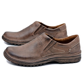KOMODO Zapatos Brogues De Cuero Marrón Para Hombre Talla Grande Modesta