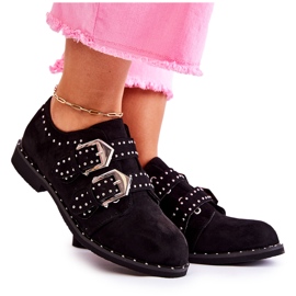 Zapatos brogue para mujer Lu Boo Black Cozy negro