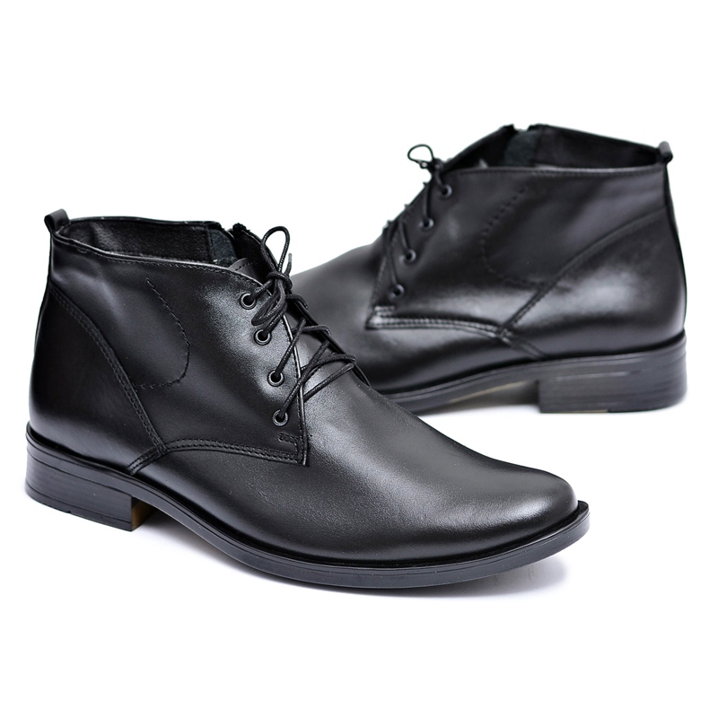 Lema Botas de cuero negro para hombre calentadas con polar Donavan Lema Botas de cuero negro para hombre calentadas con polar Donavan