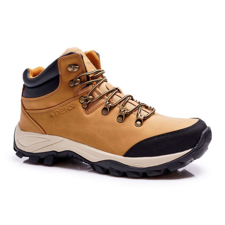 EVE Zapatos de trekking para hombre calentados con Lamb Jax marrón