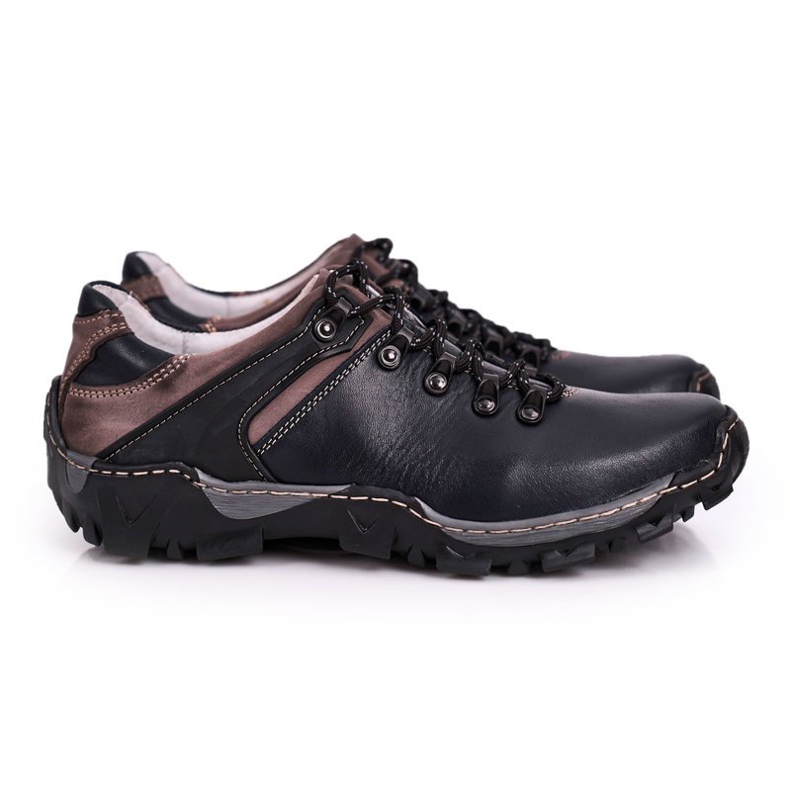 Bednarek Polish Shoes Zapatos de trekking en piel para hombre Filippo azul marino