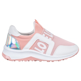 Seastar Slipons en la plataforma del amor blanco rosa