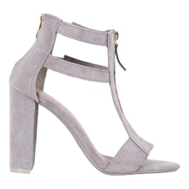 Seastar Sandalias con cremallera gris Seastar Sandalias con cremallera gris