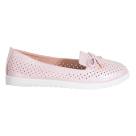 Weide Mocasines calados con purpurina rosado Weide Mocasines calados con purpurina rosado
