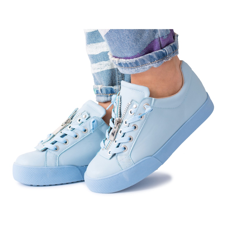 Vices Vicios | Zapatillas de mujer con cremallera azul Lolita