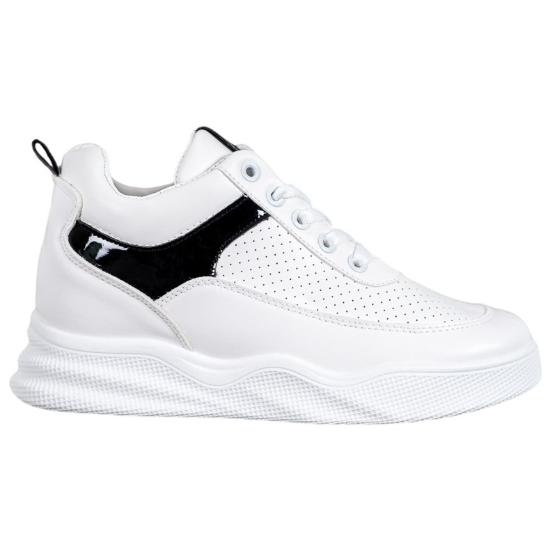 Renda Zapatillas de cuero ecológico blanco