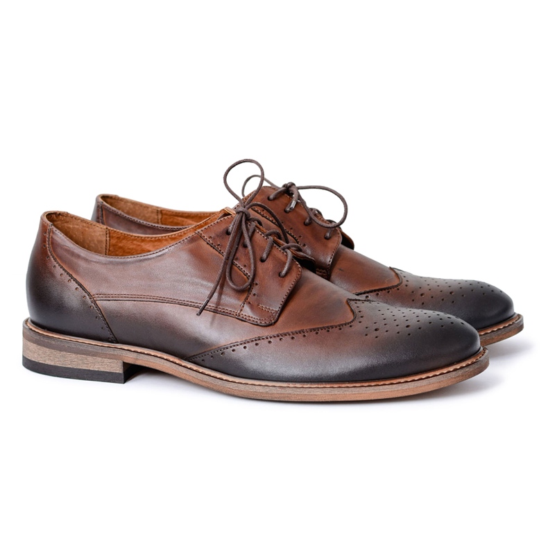 Zapatos elegantes de hombre de cuero marrón Nikopol Mortes