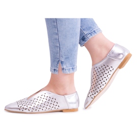 Zapatos sin cordones Synthia plateados de Lu Boo para mujer gris Zapatos sin cordones Synthia plateados de Lu Boo para mujer gris