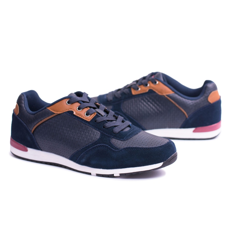 EVE Zapatos Deportivos Hombre Piel Redox Azul Marino