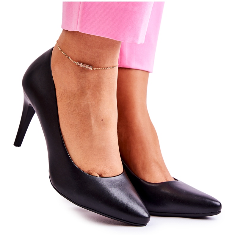 Sergio Leone Matt Pumps Stilettos Negro Feliciana