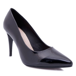 Sergio Leone Salón Lacado Stilettos Negro Feliciana