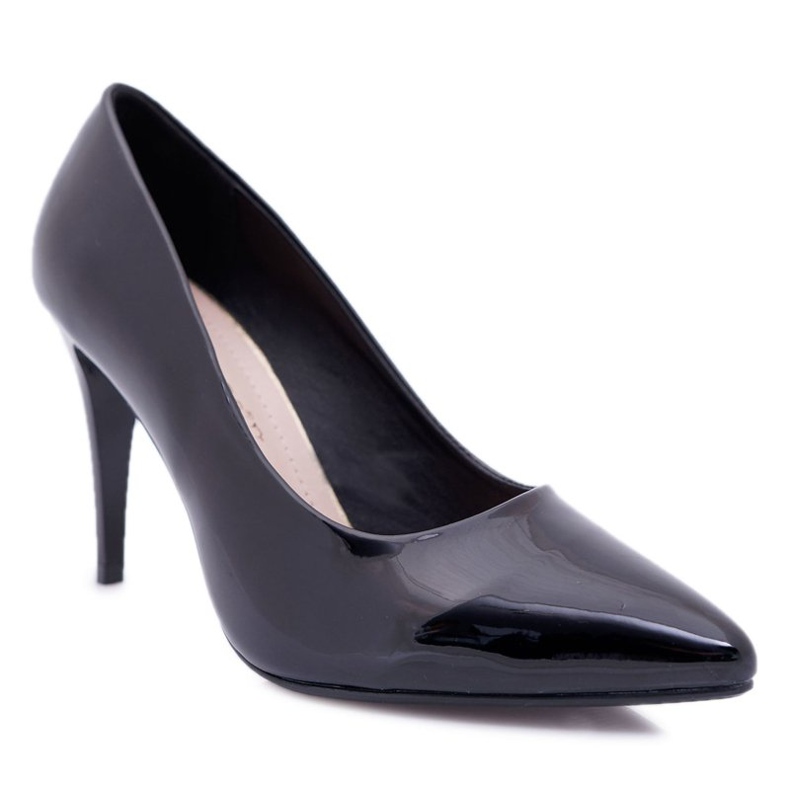 Sergio Leone Salón Lacado Stilettos Negro Feliciana