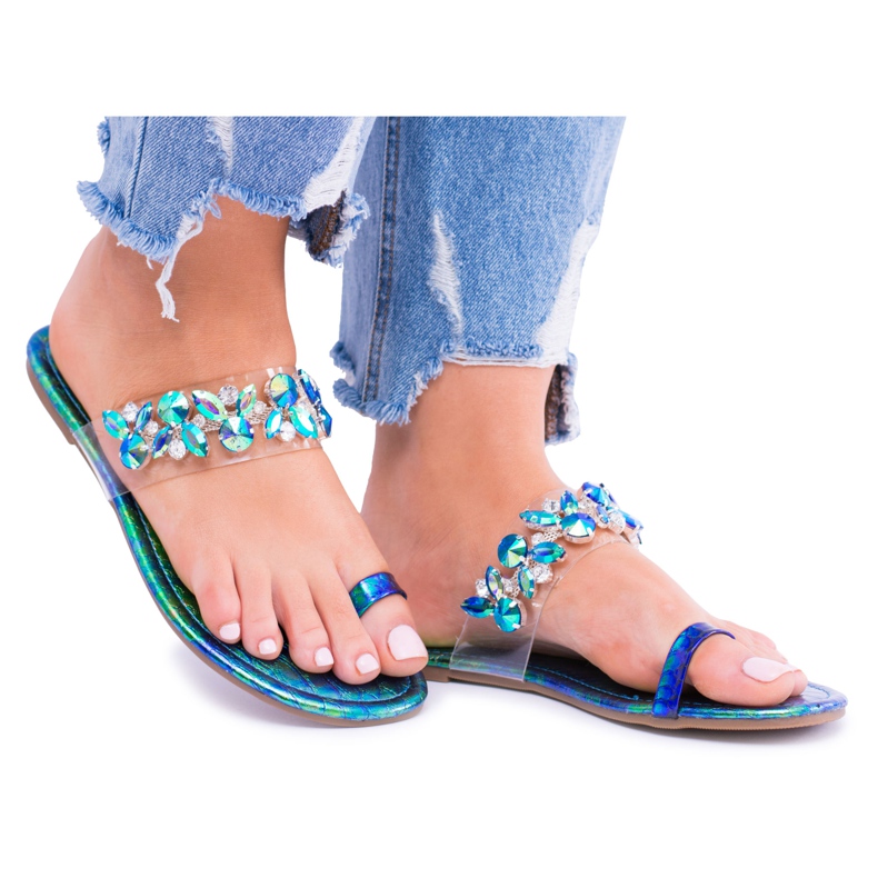 Lu Boo Elegantes Pantuflas Gasolina Lentejuelas Tanut multicolor Lu Boo Elegantes Pantuflas Gasolina Lentejuelas Tanut multicolor