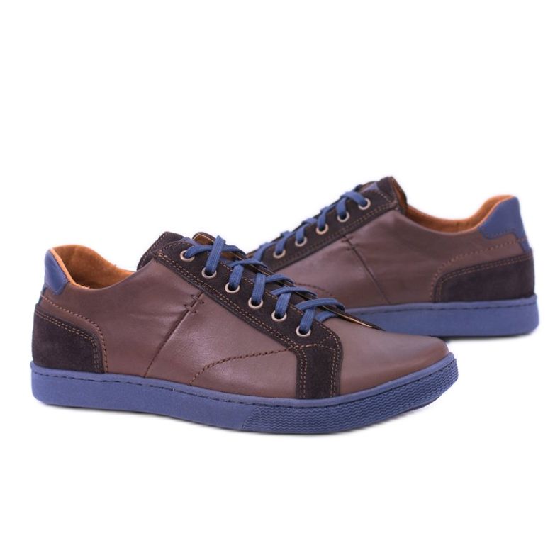 Neex Zapatos casuales Ender de cuero marrón oscuro para hombre