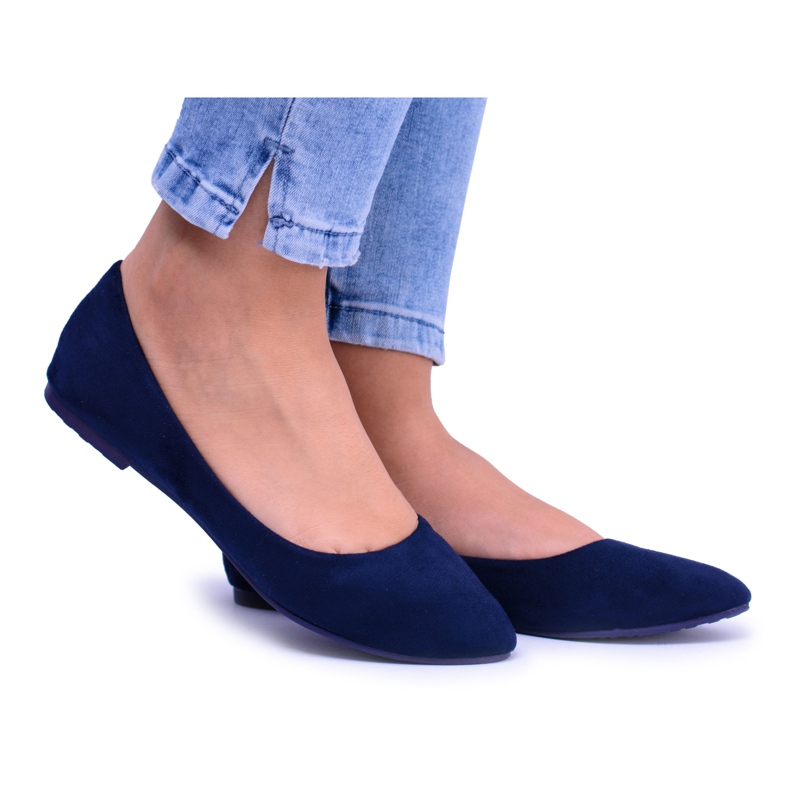SEA Bailarinas Mujer Azul Marino Suede Bueno