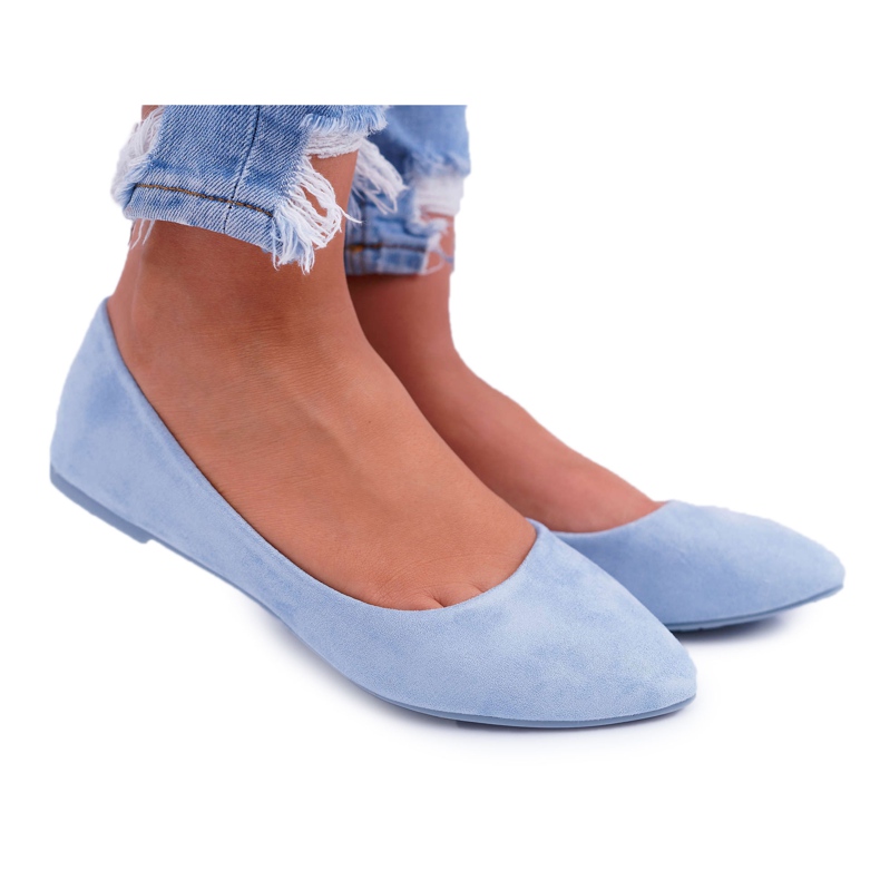 SEA Bailarinas Mujer Azul Suede Bueno