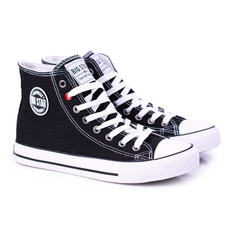 Zapatillas altas negras para mujer Big Star T274027 negro