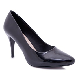 Salón Lacado Sergio Leone Stilettos Negro Greca