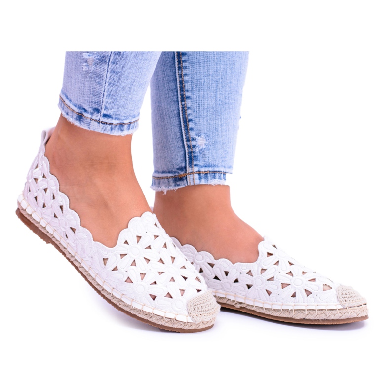 Lu Boo Bailarinas De Mujer Blancas Macarena Flowers blanco