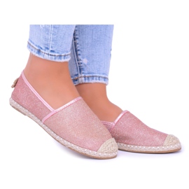 Alpargatas Lu Boo para mujer, sin cordones, con purpurina, oro rosa, Miravet