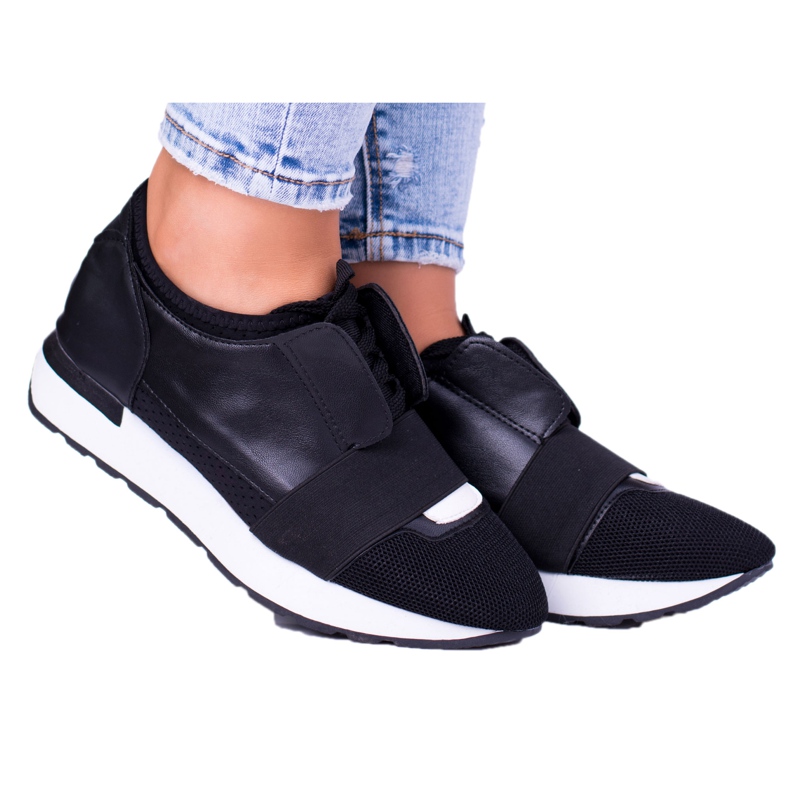 Zapatos deportivos negros Lu Boo para mujer Madoni