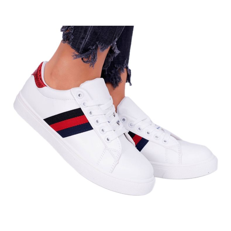 SEA Zapatillas Deportivas De Mujer Con Cinturones AceGu Blancos Y Rojos SEA Zapatillas Deportivas De Mujer Con Cinturones AceGu Blancos Y Rojos