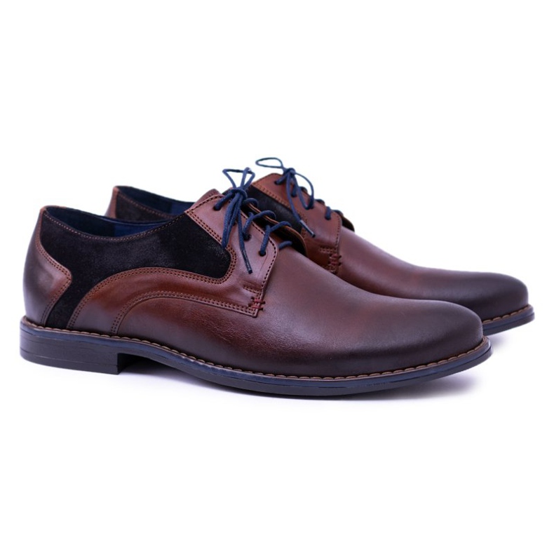 Zapatos Zinedine Nikopol de cuero marrón para hombre