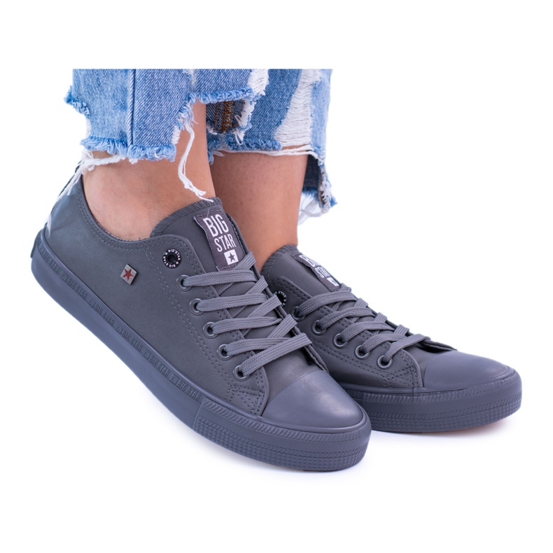 Zapatillas grises Big Star para mujer Monokolor BB274743