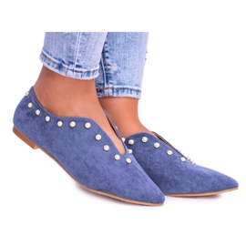 Lu Boo Zapatos azules con recortes Merseo Beads Lu Boo Zapatos azules con recortes Merseo Beads
