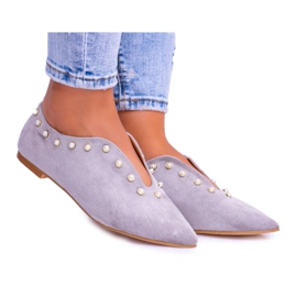 Lu Boo Zapatos grises con recortes de cuentas Merseo Lu Boo Zapatos grises con recortes de cuentas Merseo