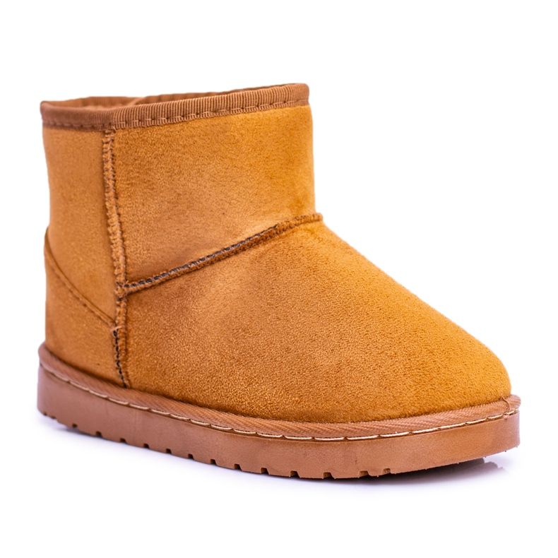 FRROCK Botas de nieve para niños cálidos para jóvenes Khaki Gooby amarillo