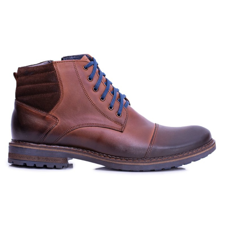 Botas de cuero Nikopol para hombre Botas Ford marrones marrón