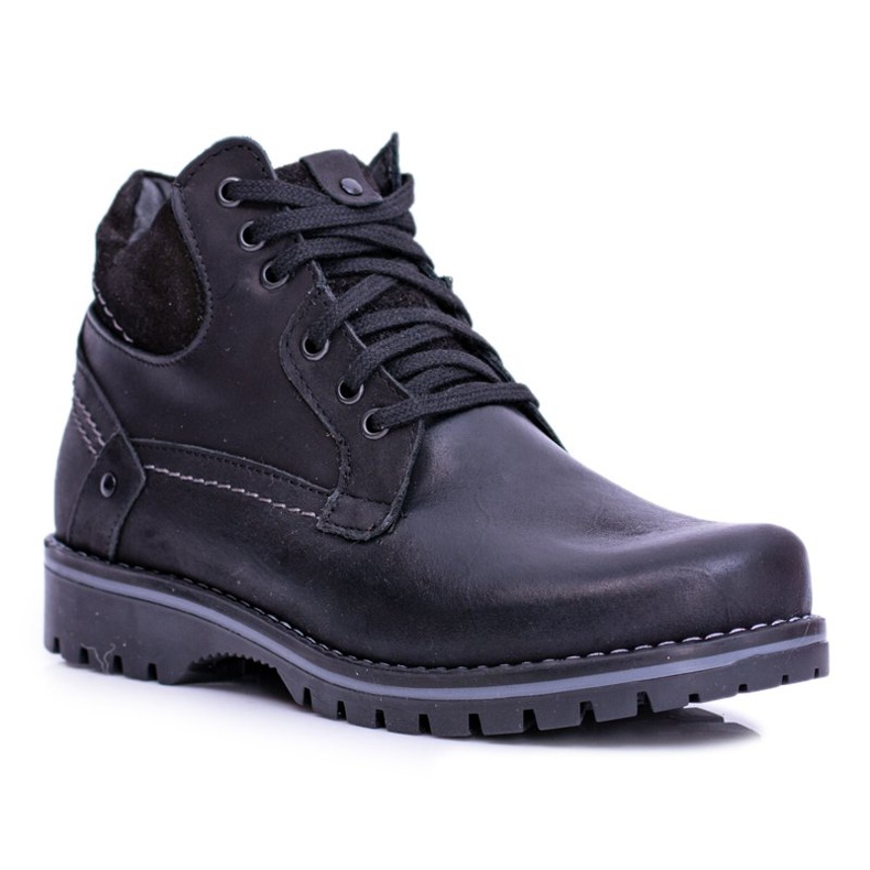 Botas negras para hombres y jóvenes calentadas con vellón Komodo 885 negro Botas negras para hombres y jóvenes calentadas con vellón Komodo 885 negro