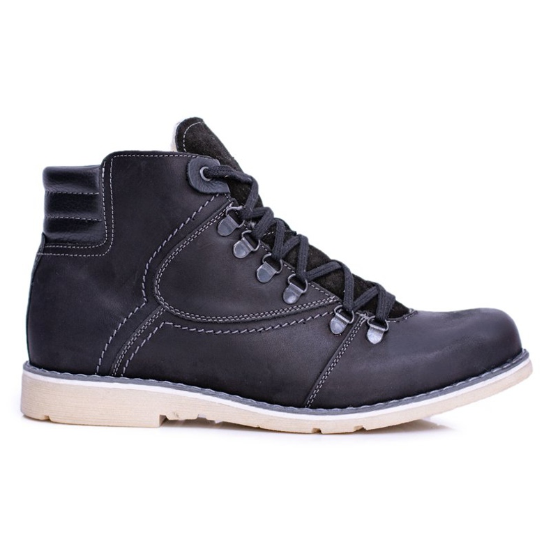 Botas de piel cálidas negras para hombre Komodo 733 negro Botas de piel cálidas negras para hombre Komodo 733 negro