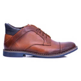 Iguana Botas marrones para hombre calentadas con fieltro informal Hakuro marrón