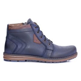 Polbut Botines de cuero azul marino Hombres Verno Insulated Zapatos marina Polbut Botines de cuero azul marino Hombres Verno Insulated Zapatos marina