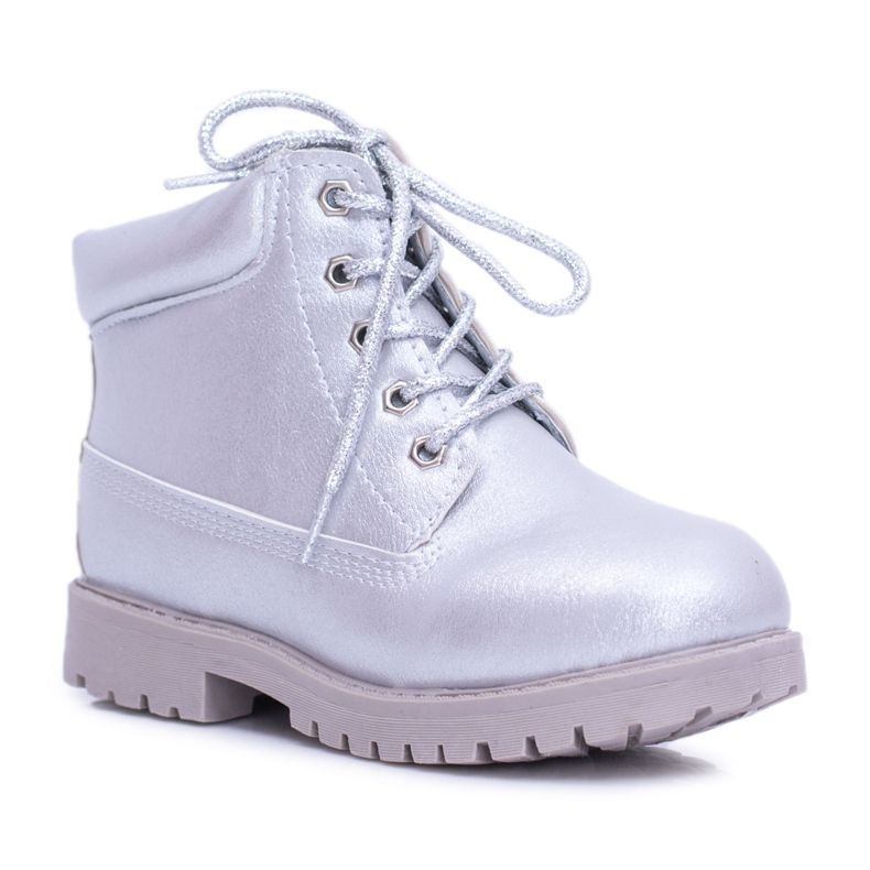 FRROCK Botas Dexter Trappers con aislamiento plateado para niños plata