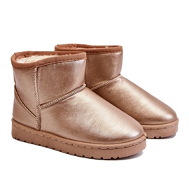 FRROCK Botas de nieve cálidas para niños color champán Scooby rosado