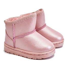 FRROCK Botas de nieve rosadas de Scooby para niños cálidos