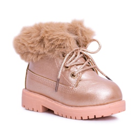 Botas cálidas para niños Trappers Pink Gold Phobos rosa rosa