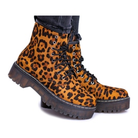 FRID Botas altas de mujer con estampado de leopardo Grande marrón FRID Botas altas de mujer con estampado de leopardo Grande marrón