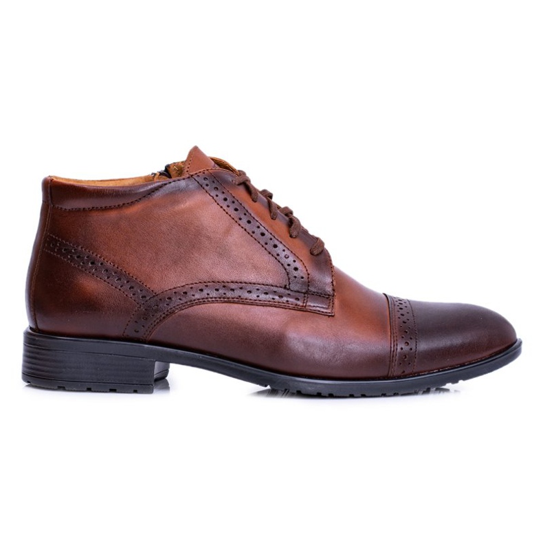 Joker Botas de abrigo para hombre Botas de cuero pulido Cognac Columbs marrón Joker Botas de abrigo para hombre Botas de cuero pulido Cognac Columbs marrón