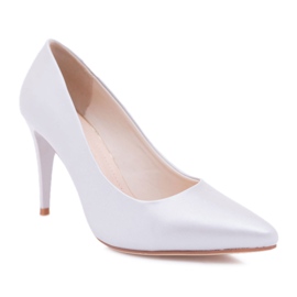 Sergio Leone Pearl Salón Stilettos Plata Feliciana gris