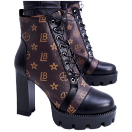 Botas de mujer con tacón alto Lu Boo Warmed Star Trail negro