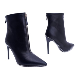 LU BOO Botas De Mujer Con Tacón Alto Dos Cremalleras Suzy Black negro LU BOO Botas De Mujer Con Tacón Alto Dos Cremalleras Suzy Black negro